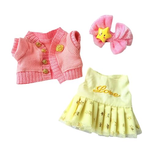 F Fityle Mini 17cm 6inch Puppenkleidung Kleid Mädchen Puppenoutfits mit Haarschmuck Kinderspielzeug Mädchen Geschenke, 3 Stück Rosa F Fityle Mini 17cm 6inch Puppenkleidung Kleid Mädchen Puppenoutfits mit Haarschmuck Kinderspielzeug Mädchen Geschenke, 3 Stück Rosa von F Fityle