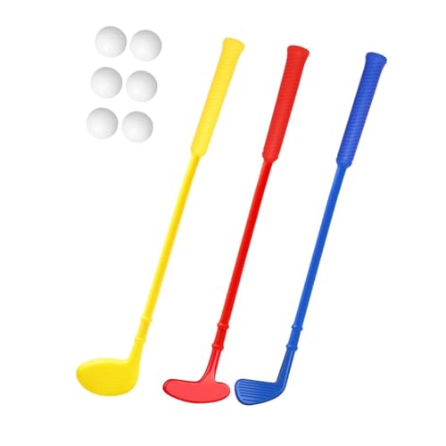 F Fityle Mini Spielen Set Training Gartenspiel Hinterhof Game Geschenke mit Bällen und Club für Kinder im Alter von 6 7 8 9 -Jährigen, Länge 62cm von F Fityle