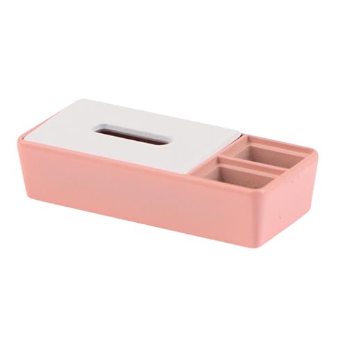 F Fityle Miniatur-Taschentuchbox für Puppenhaus, Puppenhauszubehör für Schlafzimmer, Kommode, Nachttisch, Büroschreibtisch, Taschentuchhalter im Maßstab 1:12, Rosa von F Fityle