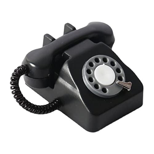 F Fityle Miniatur Telefon für Puppenhaus - Elegantes Accessoire für Bastelprojekte, Schwarz von F Fityle