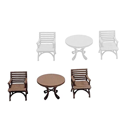 F Fityle Miniaturmöbel-Set aus Harz für Tisch und Stühle im Maßstab 1:64 - Zubehörpaket von F Fityle