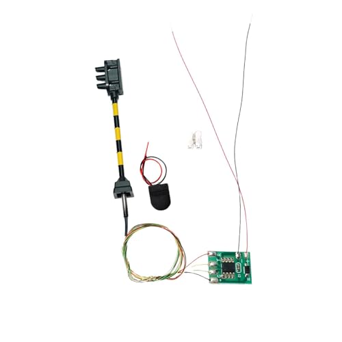 F Fityle Modelleisenbahn-Zugsignal, Blocksignal, Miniatur-Ampel im Maßstab HO, 3 Lichter für Mikro-Landschaftsarchitektur-Gebäude, Gelb Schwarz Pole von F Fityle