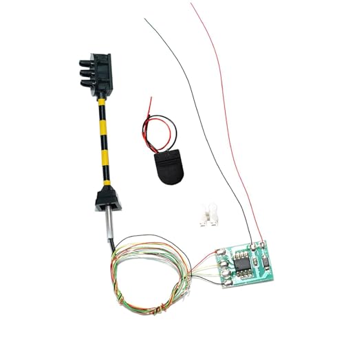 F Fityle Modelleisenbahn-Zugsignal, Blocksignal, N, 3 V, Lampe, 3 Lichter, Ampel für Architektur, Gebäude, Diorama, einfache Einrichtung, Gelb Schwarz Pole von F Fityle