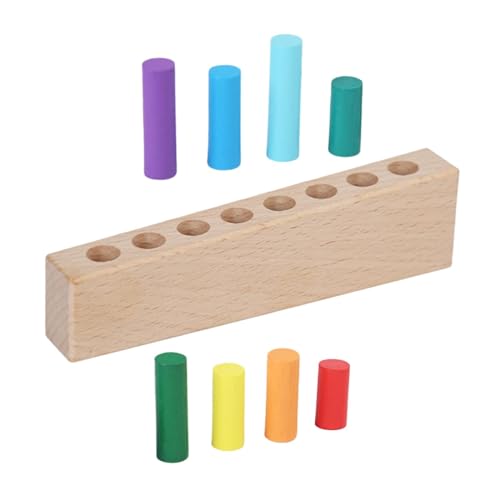 F Fityle Montessori-Holzstäbchen, Spielzeug für Kinder, Feinmotorik-Reisespiel, passendes sensorisches Spielzeug, Lernaktivitäten für Kinder von F Fityle