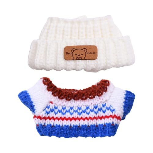 F Fityle Niedlicher 15 cm Anhänger, Puppenkleidung, Strickpullover und Mütze, Mädchenpuppen-Outfits, zum Selbermachen von Puppen, Mädchengeschenk, Blau Und Weiß F Fityle Niedlicher 15 cm Anhänger, Puppenkleidung, Strickpullover und Mütze, Mädchenpuppen-Outfits, zum Selbermachen von Puppen, Mädchengeschenk, Blau Und Weiß von F Fityle