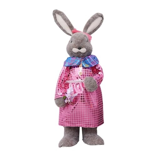 F Fityle Osterhasenpuppe Tabletop Orament Freund Geschenk Dekorative Tier Figur für Gartenschrank Gartenhochzeitsraum, Rosa Kleidung Tragen F Fityle Osterhasenpuppe Tabletop Orament Freund Geschenk Dekorative Tier Figur für Gartenschrank Gartenhochzeitsraum, Rosa Kleidung Tragen von F Fityle