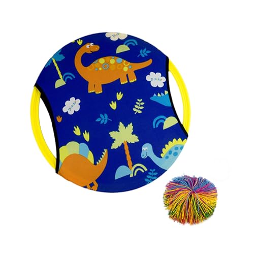 F Fityle Paddle Catching Bälle Spiel, Partyvorräte, Outdoor -Spiele, farbenfrohe Eltern -Kind -Interaktionsspiele, Aktivitätsspielzeug für Kinder Erwachsene, Blauer Dinosaurier von F Fityle