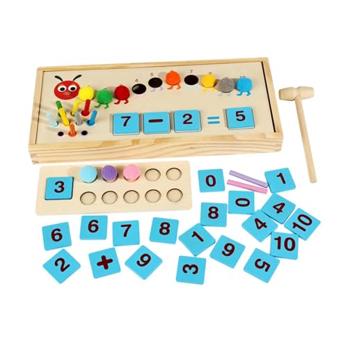 F Fityle Pädagogische Mathematik-Manipulative, Vorschul-Lernspielzeug, 3-, 4- und 5-Jährige, Feinmotorik, Holzspielzeug zum Zuordnen von Zahlen und Zählen F Fityle Pädagogische Mathematik-Manipulative, Vorschul-Lernspielzeug, 3-, 4- und 5-Jährige, Feinmotorik, Holzspielzeug zum Zuordnen von Zahlen und Zählen von F Fityle