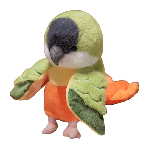 F Fityle Papagei-Handpuppe, Plüschtier, Papagei-Puppe, niedlich, Stofftier, Plüschpuppe zum Unterrichten, Erzählen von Geschichten, Grün Und Orange F Fityle Papagei-Handpuppe, Plüschtier, Papagei-Puppe, niedlich, Stofftier, Plüschpuppe zum Unterrichten, Erzählen von Geschichten, Grün Und Orange von F Fityle
