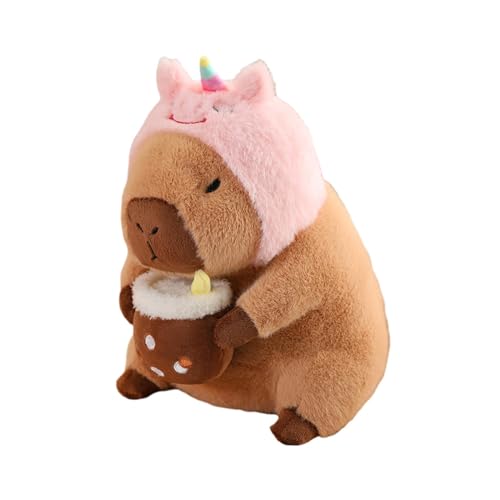 F Fityle Plüsch-Capybara-Stofftier, Wohnzimmerdekoration, begleitendes Schlafspielzeug für Kinder, Kinder, Erwachsene, Teenager, Jungen und Mädchen, Einhorn 30cm von F Fityle