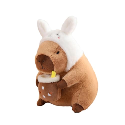 F Fityle Plüsch-Capybara-Stofftier, Wohnzimmerdekoration, begleitendes Schlafspielzeug für Kinder, Kinder, Erwachsene, Teenager, Jungen und Mädchen, Kaninchen 30cm von F Fityle