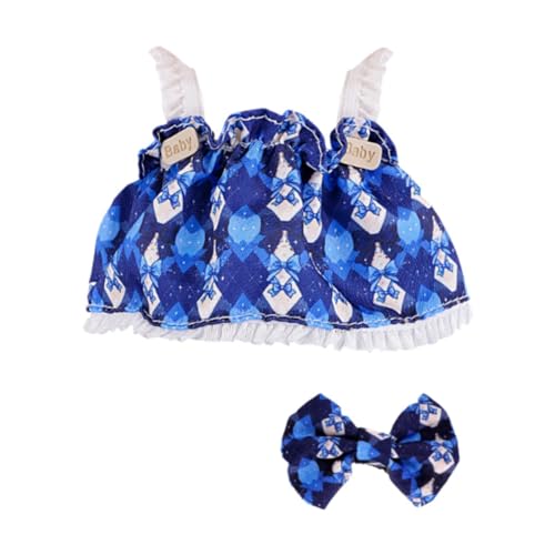 F Fityle Plüsch Figur Gesamtrock Kleidung Bildungskostüme Modefoto Requisiten DIY Kleid mit Haarbogen für 6,69 '' Puppe, Dunkelblau F Fityle Plüsch Figur Gesamtrock Kleidung Bildungskostüme Modefoto Requisiten DIY Kleid mit Haarbogen für 6,69 '' Puppe, Dunkelblau von F Fityle