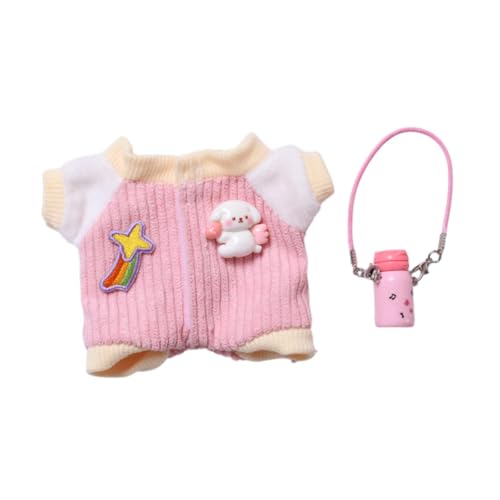 F Fityle Plüsch-Puppenkleidung für 15–17 cm große Puppen, niedliche Puppenkleidung mit Wasserkocher, DIY Foto-Requisiten, Kleid, modisches Sammler-Kleidungsset, Rosa F Fityle Plüsch-Puppenkleidung für 15–17 cm große Puppen, niedliche Puppenkleidung mit Wasserkocher, DIY Foto-Requisiten, Kleid, modisches Sammler-Kleidungsset, Rosa von F Fityle