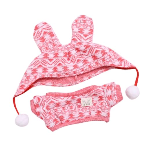 F Fityle Plüsch-Puppenpullover mit Hut, modische Kostüme, DIY-Puppenpullover. Machen Sie Ihre eigenen Puppen für praktische Koordination, 14,96-Zoll-Puppe, Rosa von F Fityle