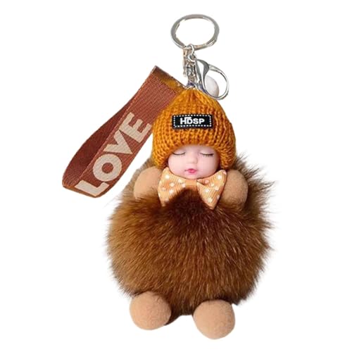 F Fityle Plüsch Schlüsselbundhandtasche Anhänger süßes Geburtstagsgeschenk, kreative Modedekoration Plüschpuppe Hanging Orament für Kinder, Braun F Fityle Plüsch Schlüsselbundhandtasche Anhänger süßes Geburtstagsgeschenk, kreative Modedekoration Plüschpuppe Hanging Orament für Kinder, Braun von F Fityle
