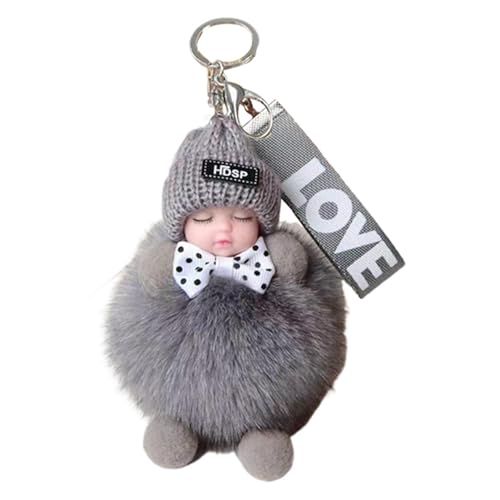 F Fityle Plüsch Schlüsselbundhandtasche Anhänger süßes Geburtstagsgeschenk, kreative Modedekoration Plüschpuppe Hanging Orament für Kinder, Grau F Fityle Plüsch Schlüsselbundhandtasche Anhänger süßes Geburtstagsgeschenk, kreative Modedekoration Plüschpuppe Hanging Orament für Kinder, Grau von F Fityle