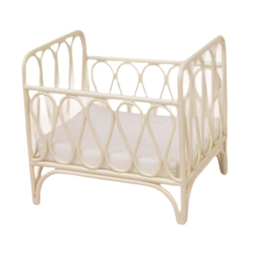 F Fityle Puppenhaus-Babypuppenbett, Puppenhaus-Kinderbettbett, 1:12 DIY Scene Craft Mini-Metallbett, Miniatur-Babypuppen-Wiegenbett für Schlafzimmer F Fityle Puppenhaus-Babypuppenbett, Puppenhaus-Kinderbettbett, 1:12 DIY Scene Craft Mini-Metallbett, Miniatur-Babypuppen-Wiegenbett für Schlafzimmer von F Fityle
