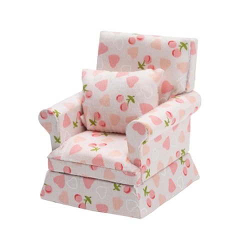 F Fityle Puppenhaus Couch Miniatur Couch im Maßstab 1/12, Ornament, modernes Geburtstagsgeschenk Handwerkskunst Miniatur Sofa Puppenhaus Sofa, 6.6cmx6.2cmx7.7cm von F Fityle