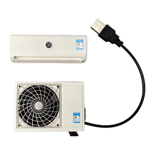 F Fityle Puppenhaus Dekoration Klimaanlage Spielzeug Miniatur Klimaanlage Modell USB 1/14 Dekorative Miniatur Winzige Möbel Geschenke, Keine Klammer von F Fityle