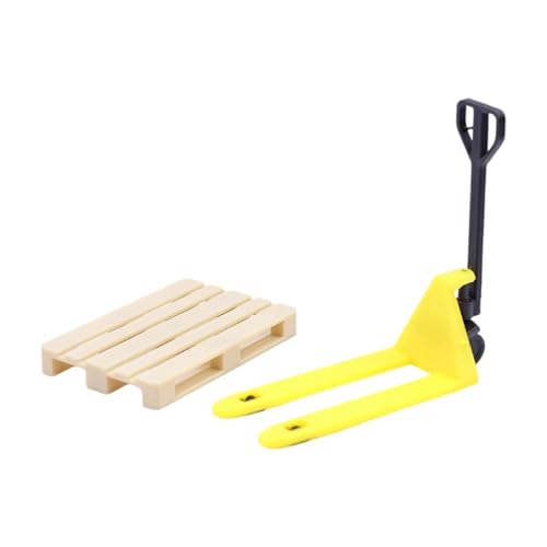 F Fityle Puppenhaus-Miniatur-Gabelstapler und Palette, 1/12, Basteln, Bewegungswerkzeug, Spielprojekte, Miniatur-Verkehrsspielzeug für Landschafts-Sandtisch von F Fityle