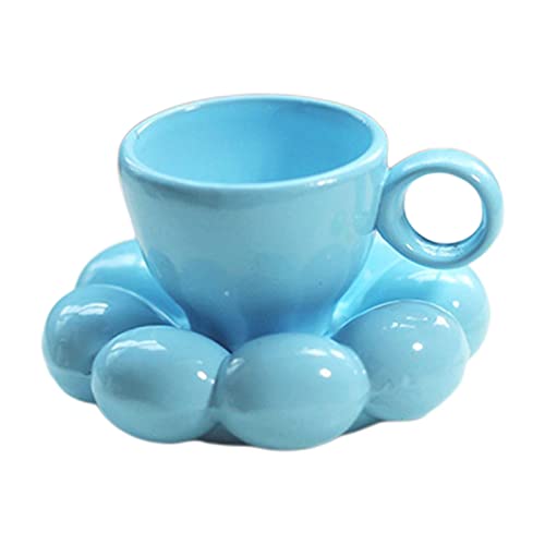 F Fityle Puppenhaus Teetasse, Porzellan Geschirr, Küchenzubehör, stilvolle Dekoration, blau von F Fityle