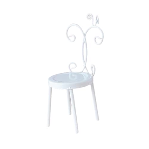 F Fityle Puppenhausstuhl, Puppenhausmöbel, Maßstab 1:12, Foto-Requisite, DIY-Mini-Sitz, Miniaturmöbel-Zubehör für die Feengarten-Szene, Weiß F Fityle Puppenhausstuhl, Puppenhausmöbel, Maßstab 1:12, Foto-Requisite, DIY-Mini-Sitz, Miniaturmöbel-Zubehör für die Feengarten-Szene, Weiß von F Fityle