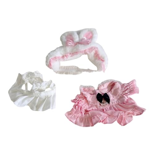 F Fityle Puppenkleidung Mini Puppenkleid Set Bekleidungsanzug mit Puppenrock Zubehör aus Weichem Stoff Und Abnehmbarem Design für Mädchen Puppensammlung von F Fityle