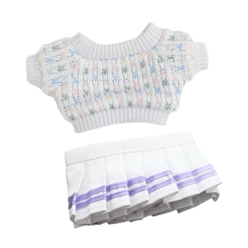 F Fityle Puppenpullover und kurzer Rockanzug, Puppenkleidung, stilvoller Puppen-, Kostümzubehör für 15 cm große Puppen, Violettes Rockset F Fityle Puppenpullover und kurzer Rockanzug, Puppenkleidung, stilvoller Puppen-, Kostümzubehör für 15 cm große Puppen, Violettes Rockset von F Fityle