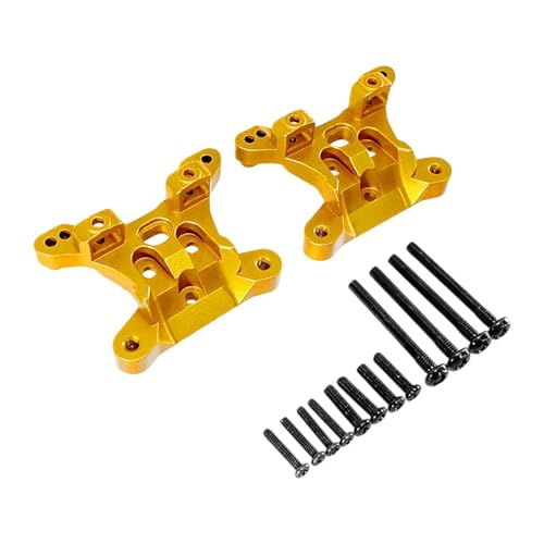 F Fityle RC-Auto im Maßstab 1:16, Stoßdämpfer vorne und hinten, rostfrei, einfach zu installierende Modifikation aus Aluminiumlegierung für, Gold von F Fityle