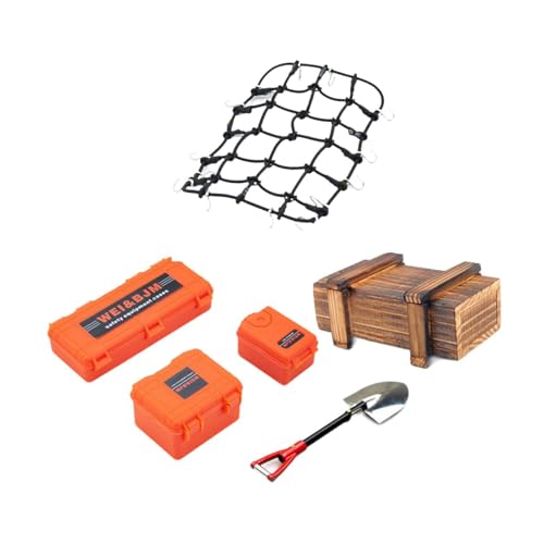 F Fityle RC-Autodachdekoration, Werkzeugkasten, RC-Autoteil, ferngesteuertes Autodachzubehör für SCX10 für 1/10 RC Crawler, Schwarzes Netz F Fityle RC-Autodachdekoration, Werkzeugkasten, RC-Autoteil, ferngesteuertes Autodachzubehör für SCX10 für 1/10 RC Crawler, Schwarzes Netz von F Fityle
