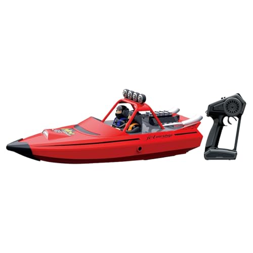F Fityle RC-Boot, selbstaufrichtendes Hochgeschwindigkeits-Rennboot für den Außenbereich, ferngesteuertes Wasserfahrzeug für Teenager, Kinder, Jungen und, Rote Zwei-Batterie von F Fityle