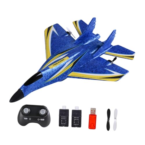 F Fityle RC -Flugzeugfernbedienung Flugzeug mit leichtem robustem Gyro -Stabilisator leicht zu fliegen für Jungen Kindergeschenk, Blau Zwei Batterie F Fityle RC -Flugzeugfernbedienung Flugzeug mit leichtem robustem Gyro -Stabilisator leicht zu fliegen für Jungen Kindergeschenk, Blau Zwei Batterie von F Fityle