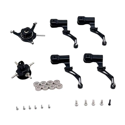 F Fityle RC-Helikopter-Taumelscheibensatz, Blattclip mit Lager, praktisches, Robustes Aluminium-Ersatzteil, RC-Flugzeugzubehör für K124, Schwarz F Fityle RC-Helikopter-Taumelscheibensatz, Blattclip mit Lager, praktisches, Robustes Aluminium-Ersatzteil, RC-Flugzeugzubehör für K124, Schwarz von F Fityle