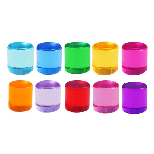 F Fityle Regenbogen-Bausteine-Set, Stapelspiel, Feinmotorik-Fähigkeiten, Regenbogen-Acryl-Edelstein-Zylinderblöcke für im Alter von 3–6 Jahren, 2.5 cm von F Fityle