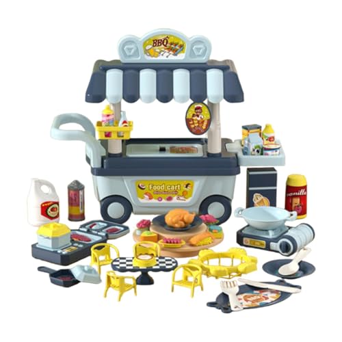 F Fityle Rollenspiel-Grillwagen-Spielzeugset, Rollenspiel-Grillspiel, Geburtstagsgeschenk für Kleinkinder, Vorschul-Lernspiel, Küchenzubehör F Fityle Rollenspiel-Grillwagen-Spielzeugset, Rollenspiel-Grillspiel, Geburtstagsgeschenk für Kleinkinder, Vorschul-Lernspiel, Küchenzubehör von F Fityle