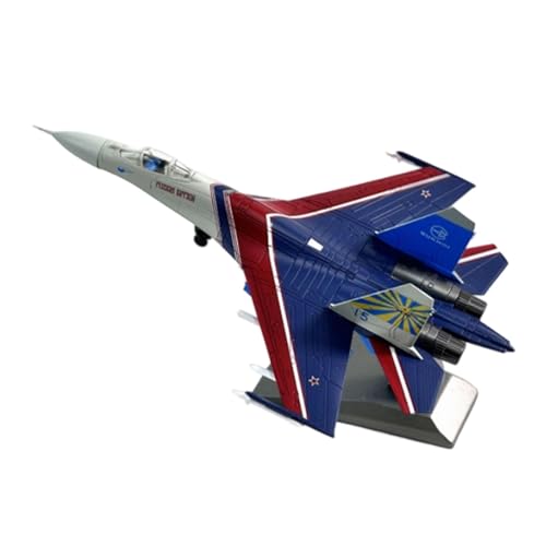 F Fityle SU-27 Performance-Flugzeugmodell im Maßstab 1/100, Ausstellungsständer, Ornament, Heimdekoration, Flugzeugmodell für Schrank, Tischdekoration von F Fityle