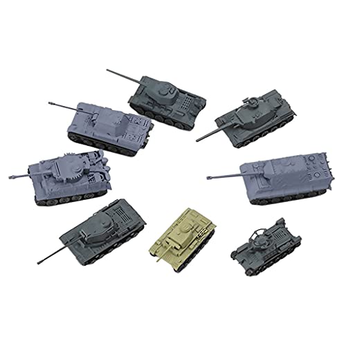 F Fityle 8 Stück Modell Panzer 1:144 Modellbausatz Panzer Militär Fahrzeuge Spielzeug Set Panzerkompanie Set Modellauto Set Militärspielzeug für Erwachsene Kinder Diorama Deko von F Fityle