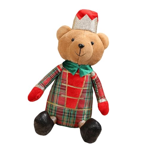 F Fityle Sitzender Bär, Dekoration, festlicher Bär, Tischdekoration, weiche Weihnachtsdekoration, Weihnachtsbärenfigur für die Weihnachtsgeschenksammlung, Style B von F Fityle