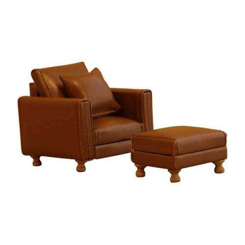 F Fityle Sofa im Maßstab 1:12, Simulation Einer Mikrolandschaft, Mini-Modellmöbel für Wohnzimmer-Heimdekorationen, Braunes Einzelsofa F Fityle Sofa im Maßstab 1:12, Simulation Einer Mikrolandschaft, Mini-Modellmöbel für Wohnzimmer-Heimdekorationen, Braunes Einzelsofa von F Fityle