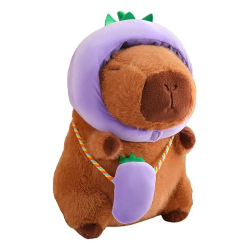 F Fityle Süßes Capybara-Kuscheltier, Capybara-Plüschtier, bequemes, weiches Plüsch-Capybara-Puppe für Erwachsene, Teenager, Kinder, Geburtstagsgeschenke, Aubergine 28cm F Fityle Süßes Capybara-Kuscheltier, Capybara-Plüschtier, bequemes, weiches Plüsch-Capybara-Puppe für Erwachsene, Teenager, Kinder, Geburtstagsgeschenke, Aubergine 28cm von F Fityle