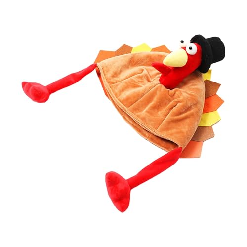 F Fityle Thanksgiving-Hut, Truthahn-Kopfschmuck, Kopfbedeckung, bequem, Festival, schöne Foto-Requisite, kreative Kostüm-Kopfbedeckung, Rotes Bein von F Fityle