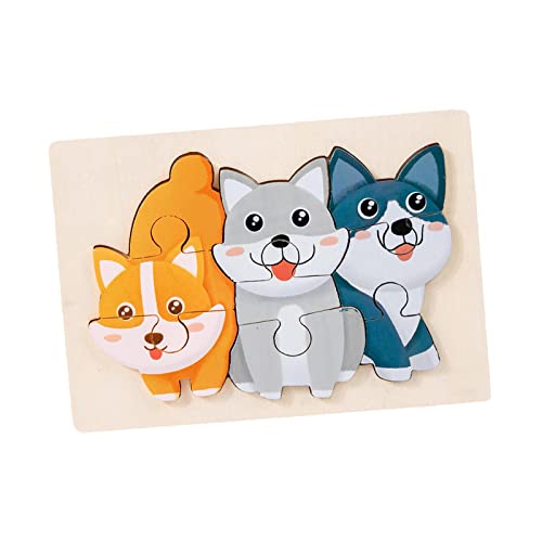 F Fityle -Tierpuzzles, pädagogisches Lernspielzeug, Kognitions-Intelligenz-Puzzle, entwickeln Feinmotorik für Kinder, Kleinkinder, Hund von F Fityle