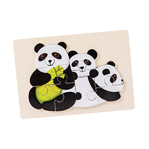 F Fityle -Tierpuzzles, pädagogisches Lernspielzeug, Kognitions-Intelligenz-Puzzle, entwickeln Feinmotorik für Kinder, Kleinkinder, Panda von F Fityle