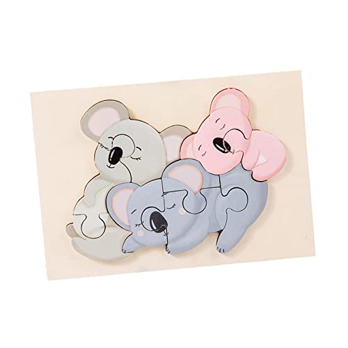 F Fityle -Tierpuzzles, pädagogisches Lernspielzeug, Kognitions-Intelligenz-Puzzle, entwickeln Feinmotorik für Kinder, Kleinkinder, Waschbär von F Fityle