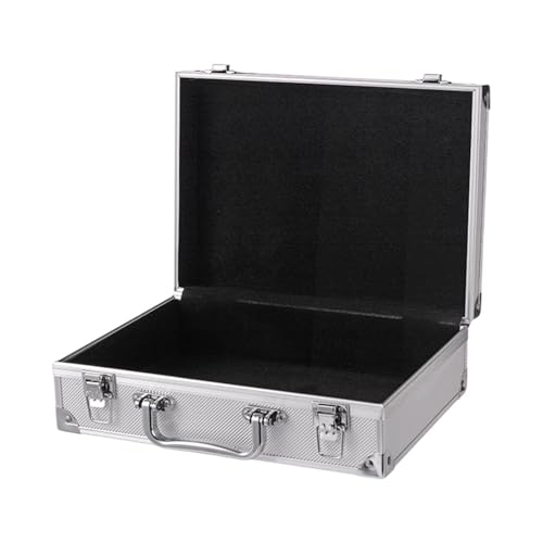 F Fityle Tragetasche Werkzeugkasten Vitrine für Mikrofonsystem Instrument Dokumenten-Organizer-Box Tragbarer Aluminium-Aufbewahrungskoffer, Silber F Fityle Tragetasche Werkzeugkasten Vitrine für Mikrofonsystem Instrument Dokumenten-Organizer-Box Tragbarer Aluminium-Aufbewahrungskoffer, Silber von F Fityle