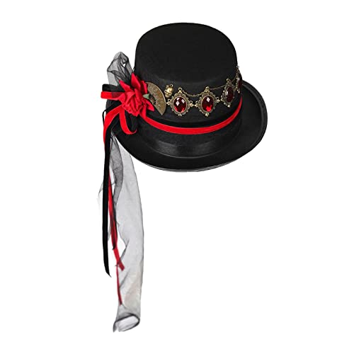 F Fityle Unisex Steampunk Hut Damen Herren, Vintage Steampunk Kopfbedeckung, Zauberkasten Steampunk Zylinder Hut mit Brille für Cosplay Maskerade Themenparty Karneval Halloween F Fityle Unisex Steampunk Hut Damen Herren, Vintage Steampunk Kopfbedeckung, Zauberkasten Steampunk Zylinder Hut mit Brille für Cosplay Maskerade Themenparty Karneval Halloween von F Fityle