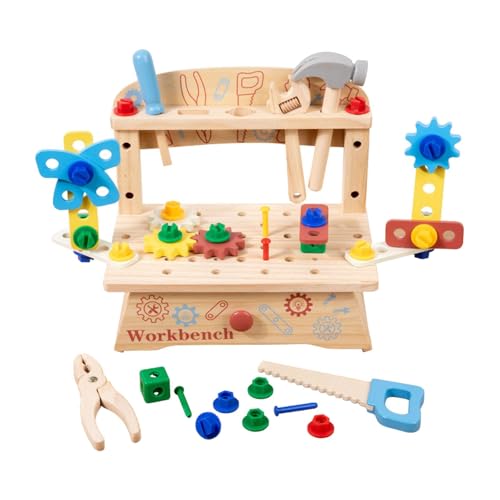 F Fityle -Werkzeugset, realistische Werkbank, Motorik- und Montagespielzeug aus, Rollenspiel, pädagogisch wertvoll für Jungen und Mädchen, von F Fityle