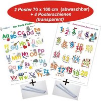 Das bunte Kinder-ABC + Meine tierischen Zahlen von 1-20 + Posterschienen Das bunte Kinder-ABC + Meine tierischen Zahlen von 1-20 + Posterschienen von F&M Verlag UG
