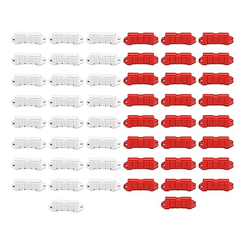 F&Y 50 Stück Drift RC Car Road Gleis Barriers, Maßstab 1:18, rote und weiße Rennfeldzäune, Straßensperren, ideal für DIY-Projekte mit ferngesteuerten Autos, RC Car Drifting-Zubehör von F&Y