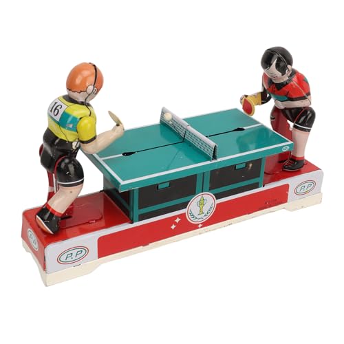 F&Y Vintage-Uhrwerk-Tischtennisspieler aus Weißblech – Aufziehbares Metallspielzeug für Sammler und dekorative Präsentation F&Y Vintage-Uhrwerk-Tischtennisspieler aus Weißblech – Aufziehbares Metallspielzeug für Sammler und dekorative Präsentation von F&Y